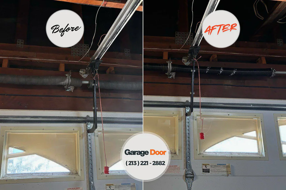 Before and after: garage door repair Romney, WV
